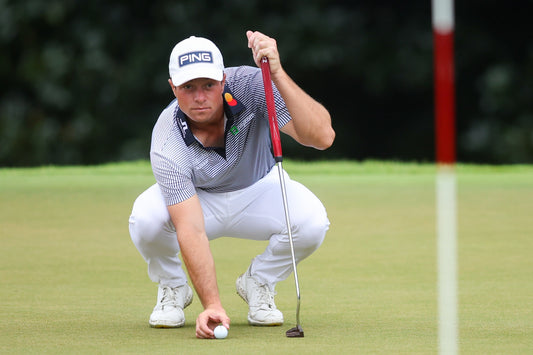 Viktor Hovland prepares to putt on the second green during the second round of the 2025 TOUR Championship