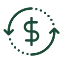 An icon showing money back guarantee